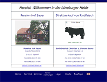 Tablet Screenshot of pension-hof-sauer.de